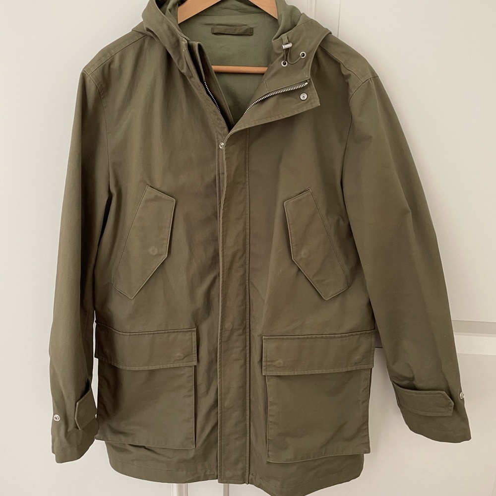 Mango Man Army Green Water Resistant Jacket Small